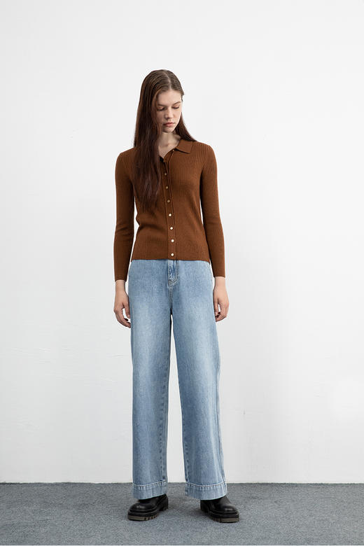 CARA经典翻领纽扣开衫KB213MKC0301B1 商品图1