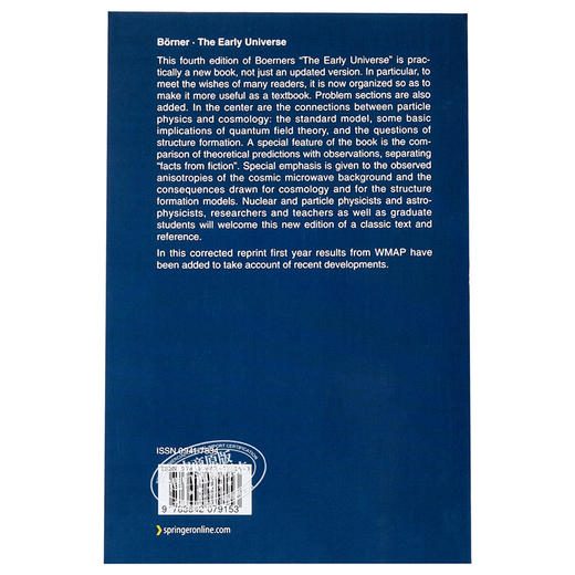 【中商原版】早期宇宙学 第4版 The Early Universe 英文原版 Gerhard Börner 商品图1