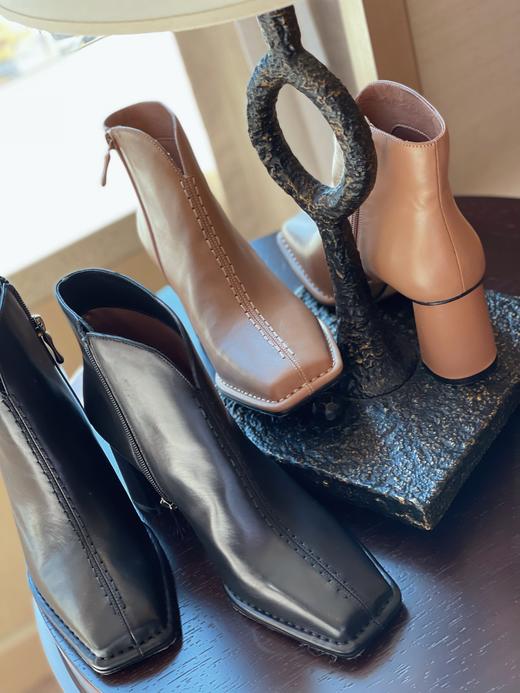 westory女款2021秋季新品英伦复古休闲时尚短靴W21DS80981 商品图1