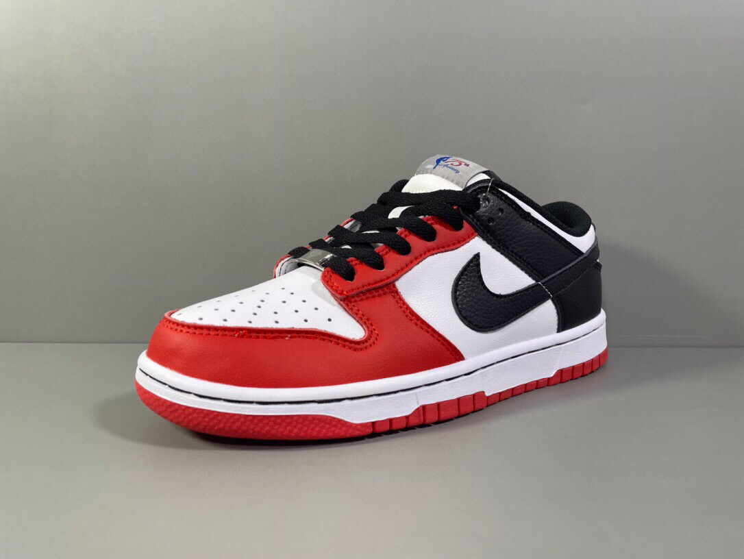 x nike dunk low ebm"75thanniversary 黑白红 芝加哥公牛队75周年