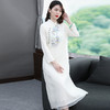 上海旗袍厂KDS-2188秋冬新款连衣裙套头打底长袖刺绣文艺棉显瘦女装 商品缩略图2