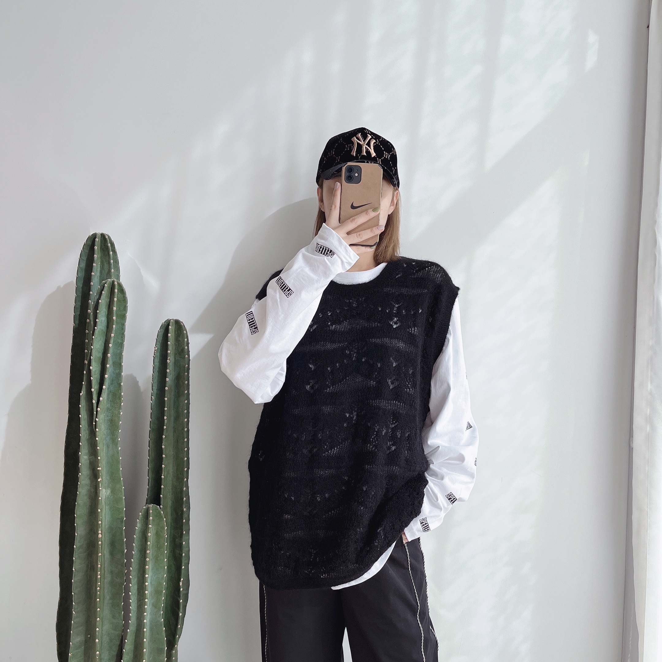 SPELLEDIT2021早秋新款马海毛宽松马甲背心女慵懒风高级感毛背心