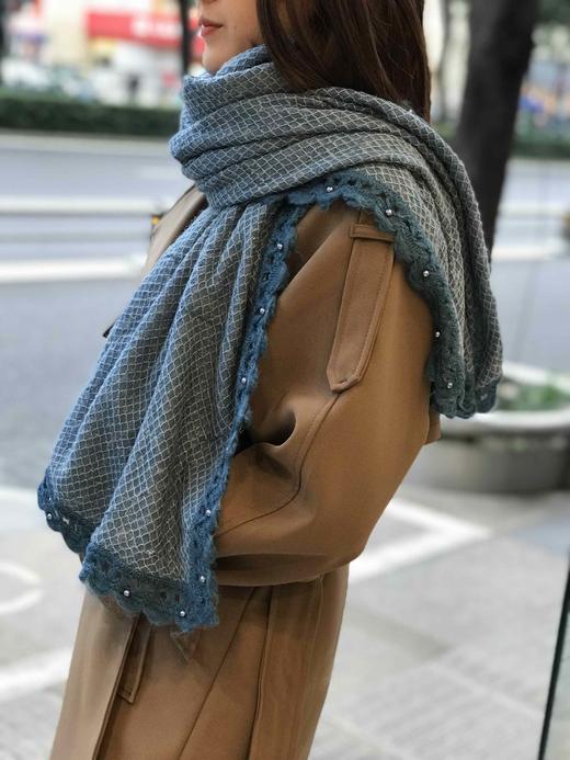 优品堂《东方之珠》拉毛双面围巾披肩两用 商品图0