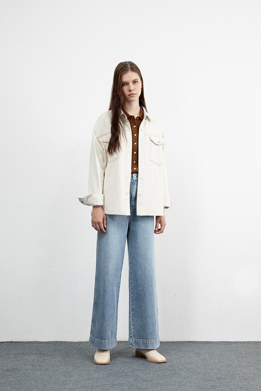 CARA休闲牛仔廓形衬衫KB213MDB0202W1 商品图2