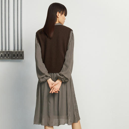 INSUN恩裳冬季新品通勤风格自然腰连衣裙9C31505630 商品图4