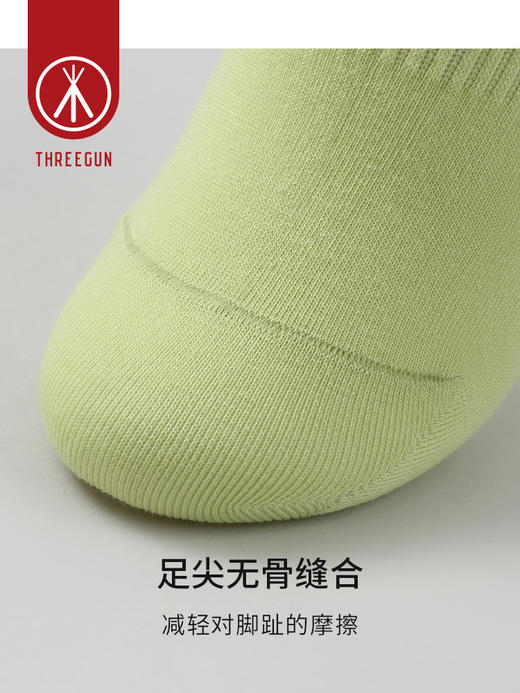 Threegun三枪 纯色刀口女隐形袜(1双装)-91177Z031 商品图7