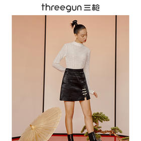 Threegun三枪 半高领女士长袖上衣打底衫-23691A021
