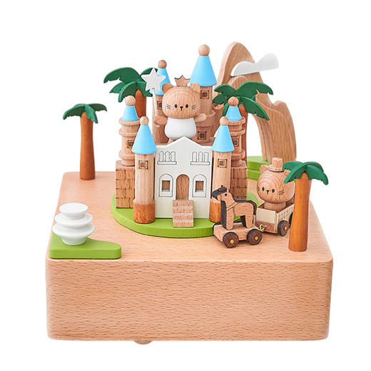 猫的天空之城八音盒《山洞城堡》音乐盒木质生日礼物礼盒生日快乐送女友送闺蜜 商品图0