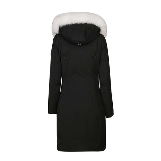 MOOSE KNUCKLES 中长款带帽白毛领 女士羽绒服 黑色 M31LP223 290 商品图1