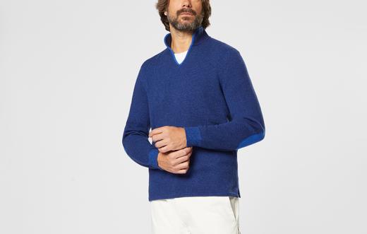 Sease - Ellen Pull - Dark Grey Blue 男装 - 针织衫 - 深灰色/蓝色 商品图0