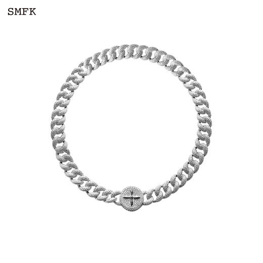 清仓 SMFK十字花古巴钻石项链 银色，合金 Compass AN012S.潮快闪[福利品] 商品图2