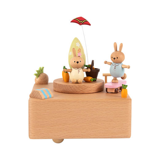 猫的天空之城八音盒《滑板小兔》音乐盒木质生日礼物礼盒生日快乐送女友送闺蜜 商品图0