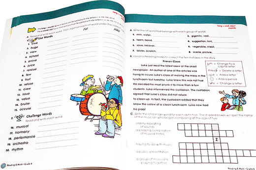 学乐四年级英语阅读与数学练习册 英文原版教材 Scholastic Reading Math Jumbo Workbook Grade 4 英文版进口原版英语书籍 商品图2