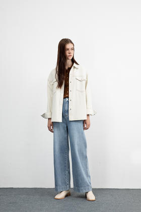 CARA休闲牛仔廓形衬衫KB213MDB0202W1