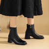 西村名物2021年秋冬新款皮面显瘦增高时装靴气质短靴女T21DS44991 商品缩略图2