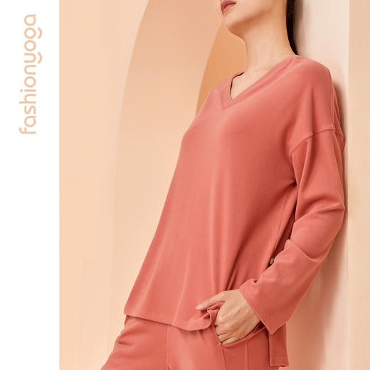 凡圣瑜伽舒适休闲宽松卫衣F11375  商品图3