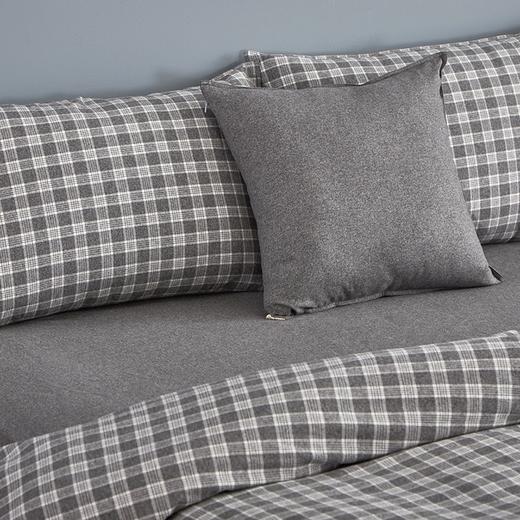 秋冬格子磨毛床上四件套裸睡舒适 商品图3