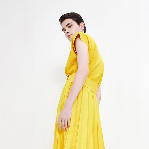 【P SERIES】edition水钻装饰针织上衣女polo领毛衣EBA4SWT037 商品图3