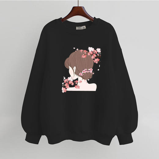 【卫衣女】新款宽松慵懒卡通圆领套头棉质卫衣女春秋显瘦百搭长袖上衣外套女 商品图3