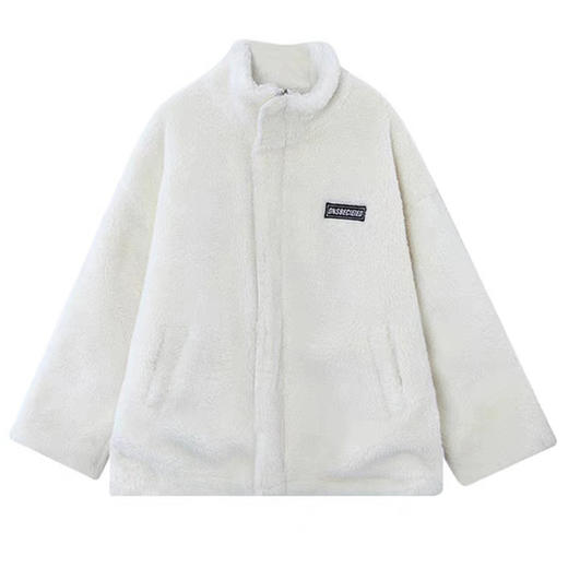 【服饰鞋包】立领羊羔毛加厚字母棉衣棉服外套女秋冬季宽松韩版小个子卫衣 商品图4