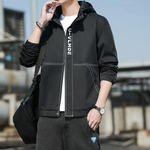 【服饰鞋包】新款夹克男春秋季男士外套上衣韩版潮流立领工装休闲帅气男装 商品图3