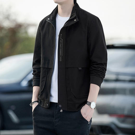 【服饰鞋包】新款夹克男春秋季男士外套上衣韩版潮流立领工装休闲帅气男装 商品图0