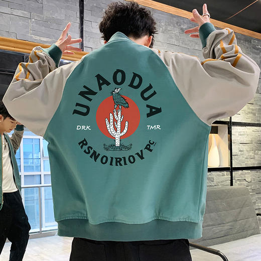 【夹克男】夹克男春秋新款棒球服潮流休闲情侣外套宽松潮牌帅气衣服男装 商品图1