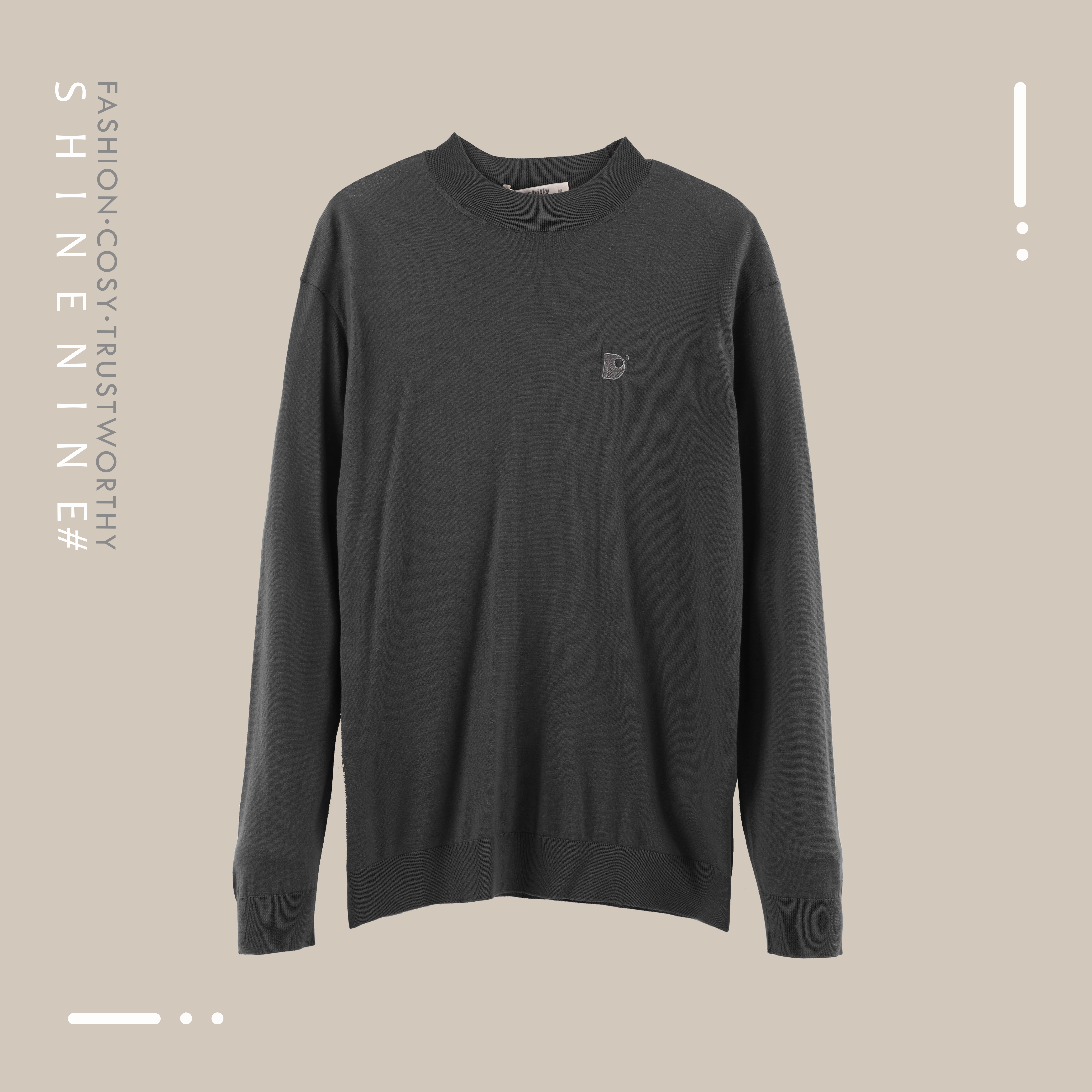 E93194204极简纯色羊毛衫