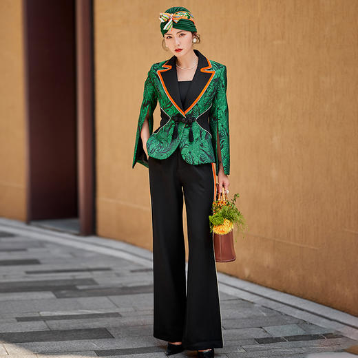 1202076 绿野仙踪 高端TR厚斜纹裤子 雾境 商品图2