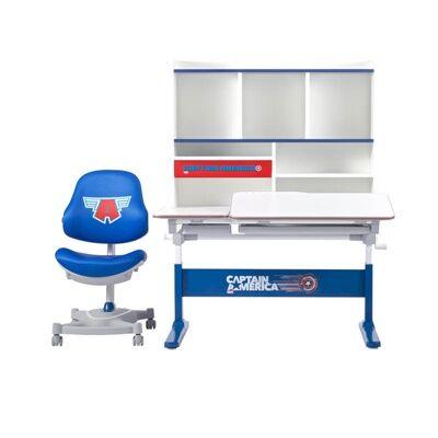 幸福果 迪士尼美国队长联名款儿童学习桌120*73cm 含书架&儿童坐椅套装 商品图1