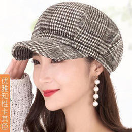 YR-LYJZYJ211016春秋冬款时尚百搭加绒加厚款短帽 商品图8