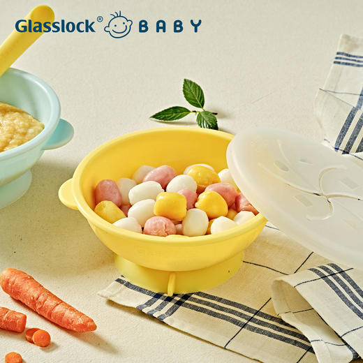 【韩国Glasslock】-宝宝辅食碗新生儿玻璃硅胶吸盘碗 商品图1