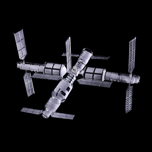 【现货】中国空间站纯银模型摆件 配赠火箭残骸 商品图2
