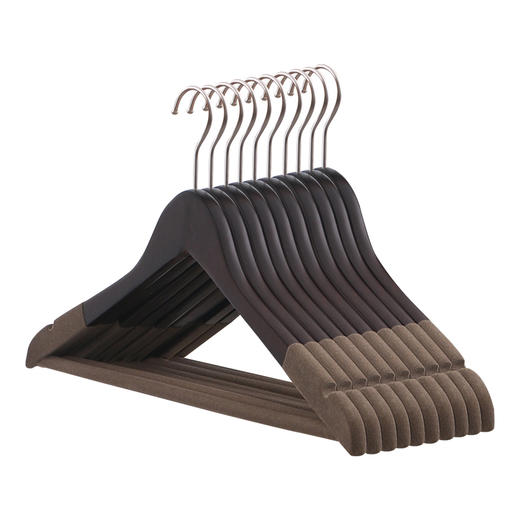 【已下架】积分换购 | 植绒实木家用防滑无痕晾衣架 20支[福利品] 商品图3