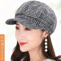 YR-LYJZYJ211016春秋冬款时尚百搭加绒加厚款短帽 商品图4