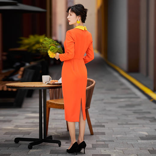 1202061 烟岚云秀 高端TR厚斜纹连衣裙 雾境 商品图4