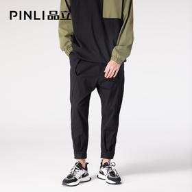 PINLI品立春季新款男装修身小脚休闲哈伦九分裤潮B201117068