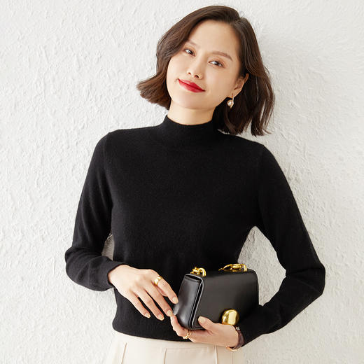 老米优品 / 轻松get法式气质 ！《佰搭篙立领/半篙领针织衫》 简约而不简单！帮你拥有一个充满暖意又随性自然的秋冬～ 商品图10