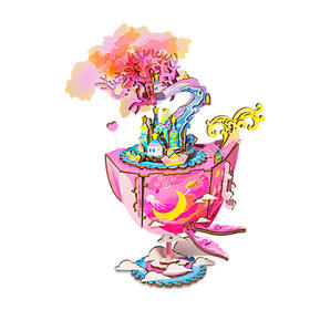 若态云海之城AMU06音乐盒DIY木质玩具创意节日礼物