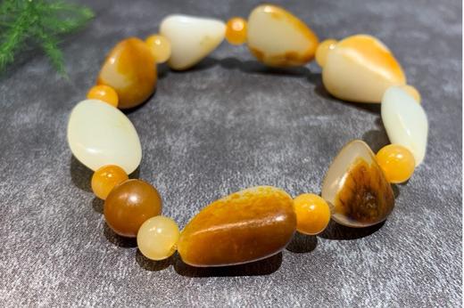 【御珠宫坊·传承系列】和田玉子料原石手串 商品图3
