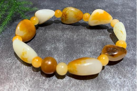 【御珠宫坊·传承系列】和田玉子料原石手串 商品图4