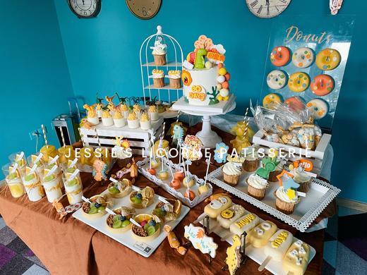 莫兰迪色系恐龙主题甜品台 商品图0