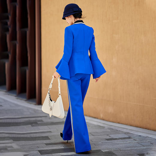 1202104 蓝色魅影 高端立体乱麻面料裤子 雾境 商品图4