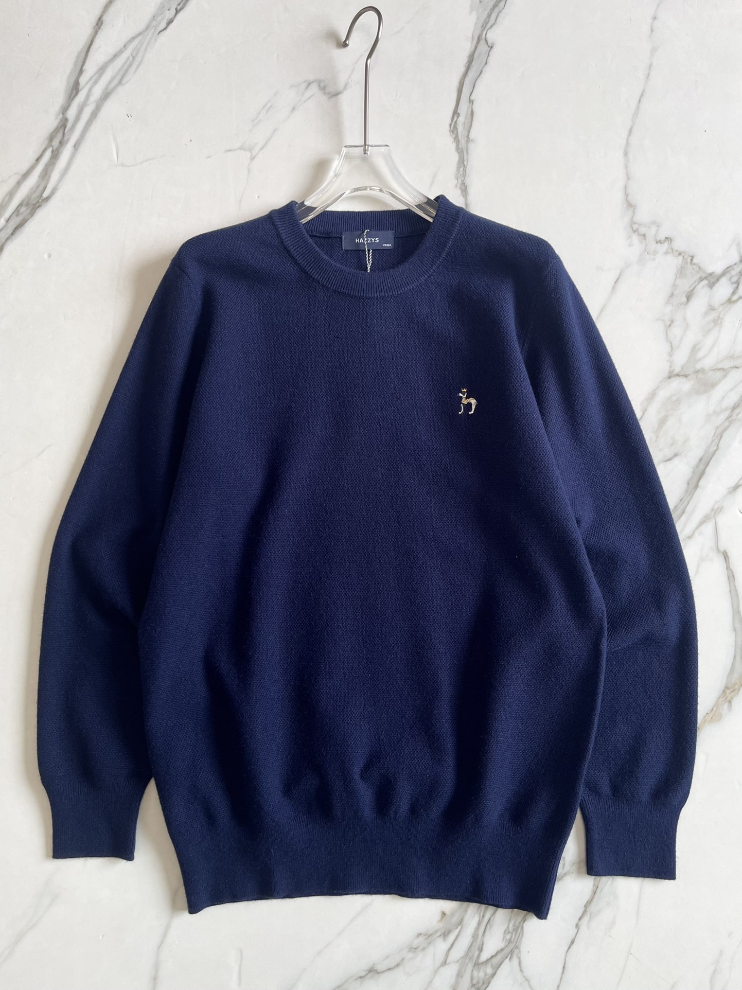 点此购买 哈吉斯男款英伦风刺绣套头毛衣 sp199770