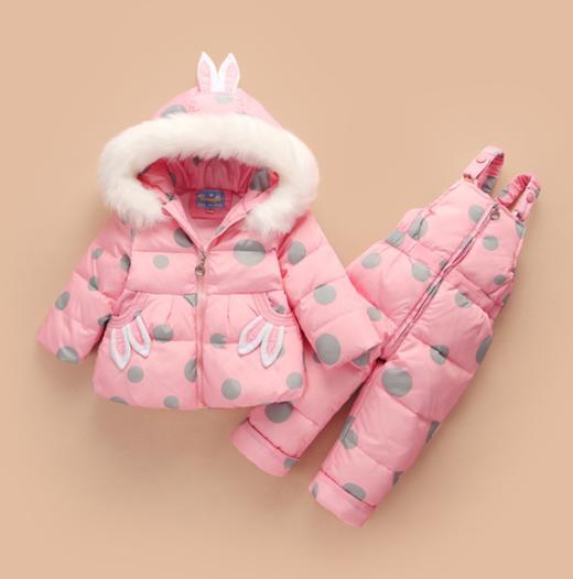 【童装】婴幼儿羽绒服外套背带裤加厚两件套 商品图0