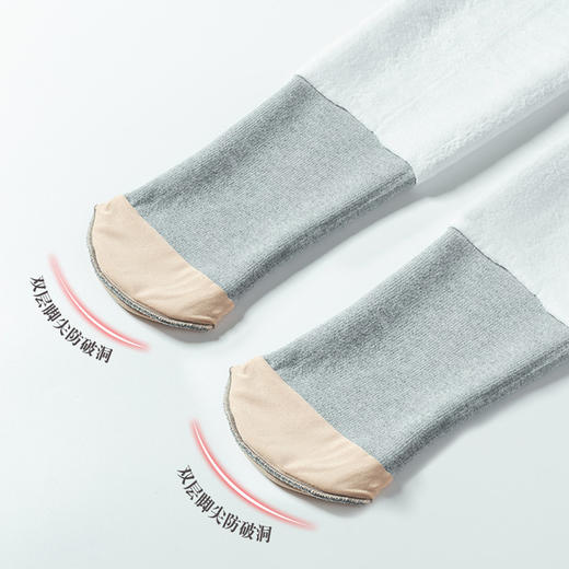 【孕妈必备 束身显瘦 不勒肚】400g秋冬加绒加厚全棉竖条纹托腹可调节一体孕妇裤打底裤连裤袜 商品图1