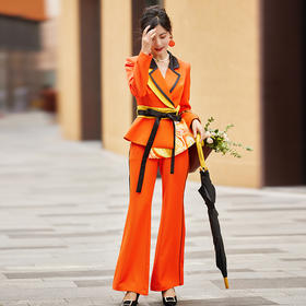 1202064 烟岚云秀 高端TR厚斜纹裤子 雾境