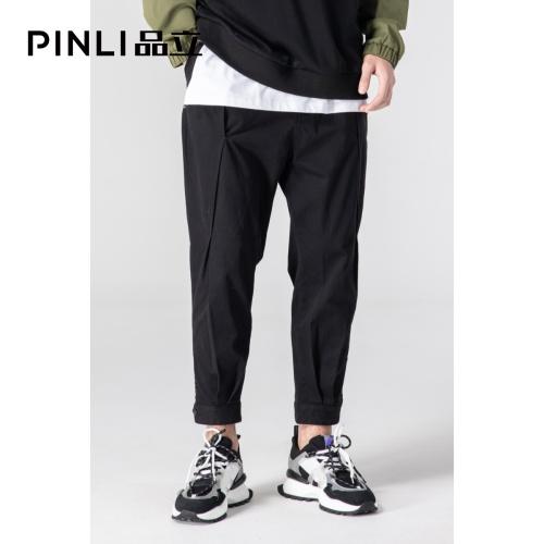 PINLI品立春季新款男装修身小脚休闲哈伦九分裤潮B201117068 商品图4