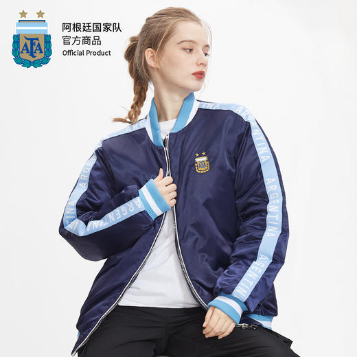 阿根廷国家队官方商品丨深蓝棒球服梅西足球迷周边外套冬加厚棉服 商品图2