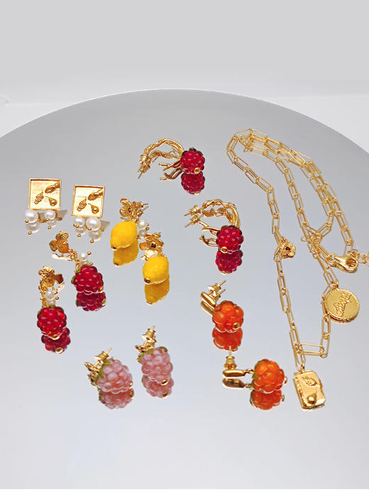 北京仓｜10 DECOART-Lucy Raspberries-树莓 耳环［波兰设计师] 商品图6